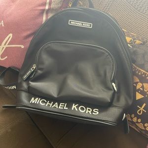 Black Michael Kors Backpack Purse Bag